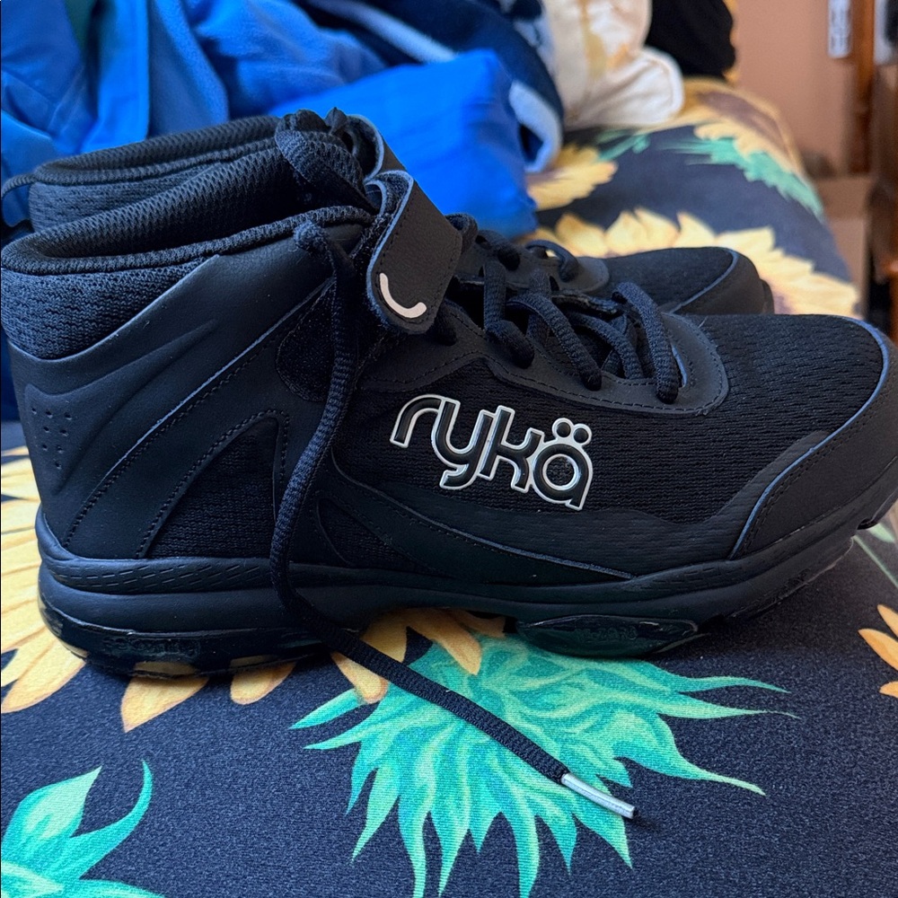 Ryka Black High-Top Lace-Up Fitness Sneakers